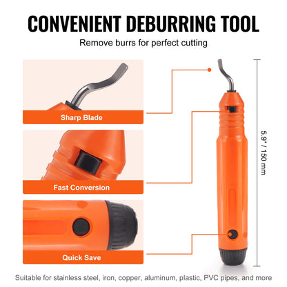 3PCS Tubing Cutter Set, 3/16"-2" O.D. Copper Pipe Cutter, 1/8"-7/8" O.D. Mini Tube Cutter and Deburring Tool, Heavy Duty Pipe Cutter Set for Copper, Aluminum, Stainless Steel, Plastic Pipes - Image 6