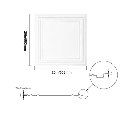 Ceiling Tiles 96-Pack 20 x 20 in Polystyrene Easy Installation Glue-up - Image 9