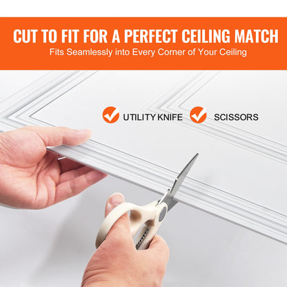 Ceiling Tiles 12-Pack 24 x 24 in PVC Easy Installation White Geometric - Image 6