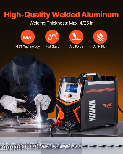 TIG Welder, 200A 6-In-1 Aluminum Welding Machine (LED Display) - AC TIG/DC TIG/AC Pulse TIG/DC Pulse TIG/Spot TIG/MMA(Stick), Electric Welder with Synergic Control IGBT - Image 4