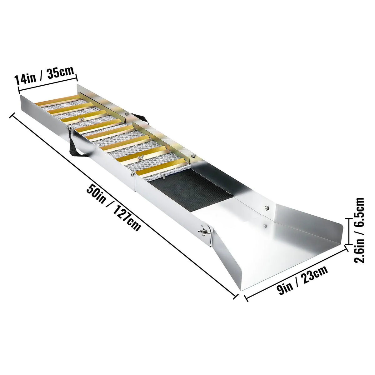 Folding Aluminum Alloy Sluice Box, Compact 50" Sluice Boxes for Gold, Lightweight Gold Sluice Equipment, Portable Sluice Boxes with Miner's Moss, River, Creek, Gold Panning, Prospecting, Dredg - Image 8