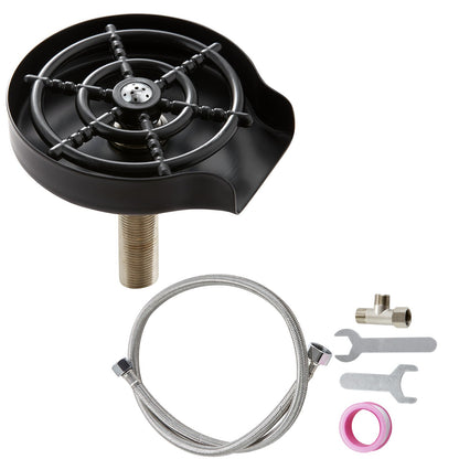 Glass Rinser 10-Hole 360 Rotating Stainless Steel Washer ABS Cup Holder - Image 9