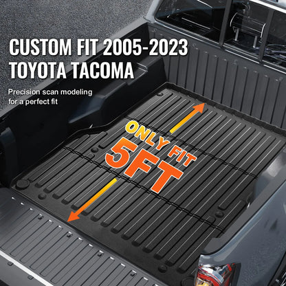 Truck Bed Mat Fit 2005-2023 Toyota Tacoma TPE Truck Bed Liner Accessories - Image 2
