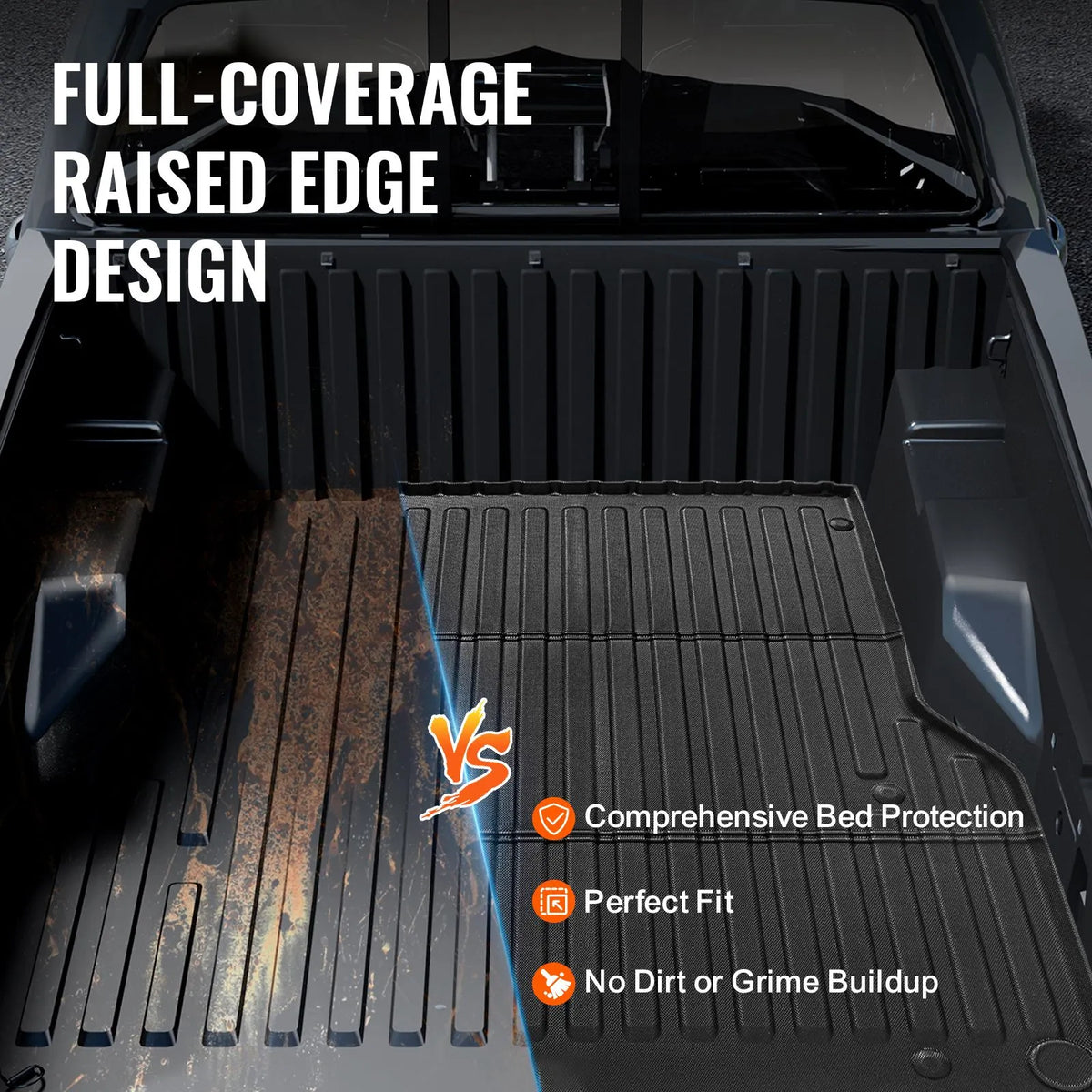 Truck Bed Mat Fit 2005-2023 Toyota Tacoma TPE Truck Bed Liner Accessories - Image 3