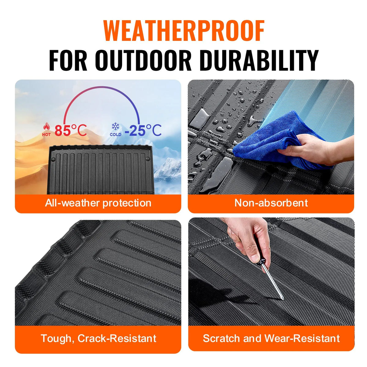 Truck Bed Mat Fit 2005-2023 Toyota Tacoma TPE Truck Bed Liner Accessories - Image 6