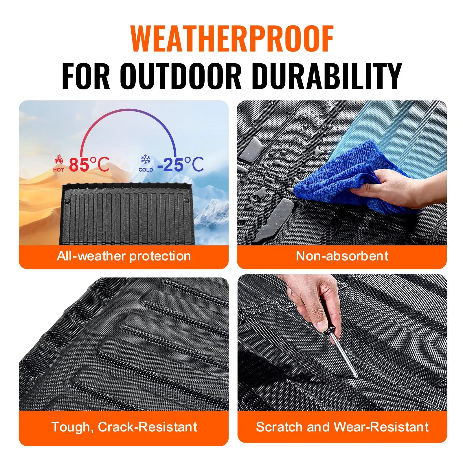 Truck Bed Mat Fit 2005-2023 Toyota Tacoma TPE Truck Bed Liner Accessories - Image 6