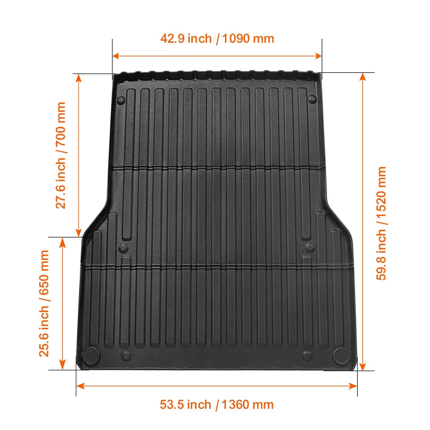Truck Bed Mat Fit 2005-2023 Toyota Tacoma TPE Truck Bed Liner Accessories - Image 8