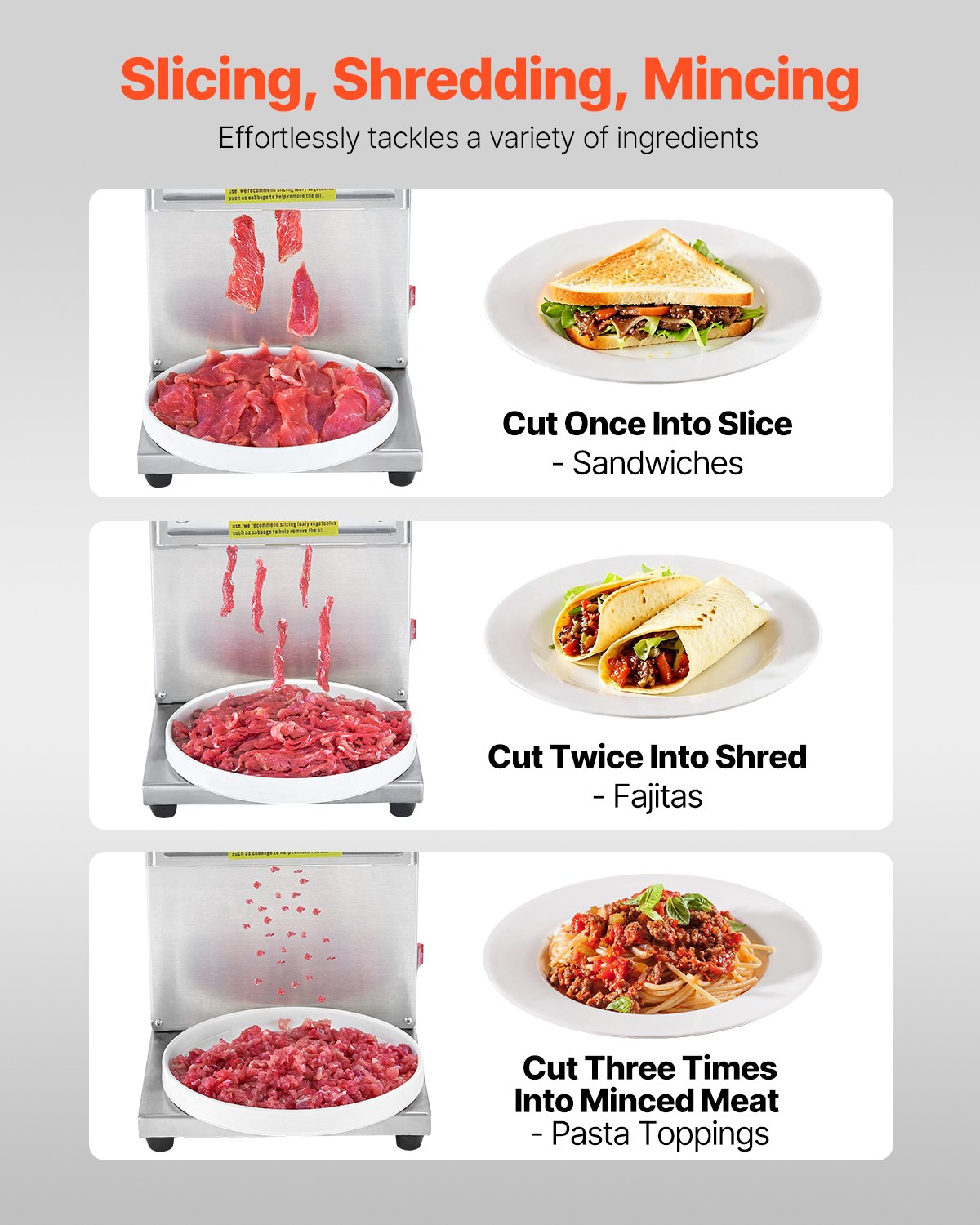 Electric Meat Cutter Machine 850W Commercial Meat Slicer Cutting Machine - Image 2