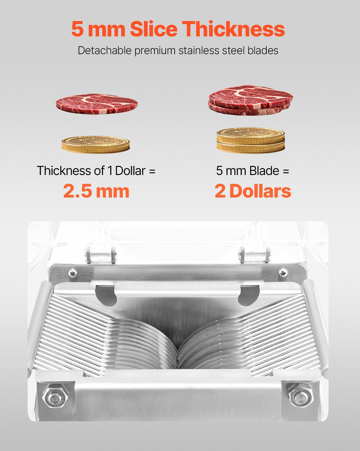 Electric Meat Cutter Machine 850W Commercial Meat Slicer Cutting Machine - Image 3