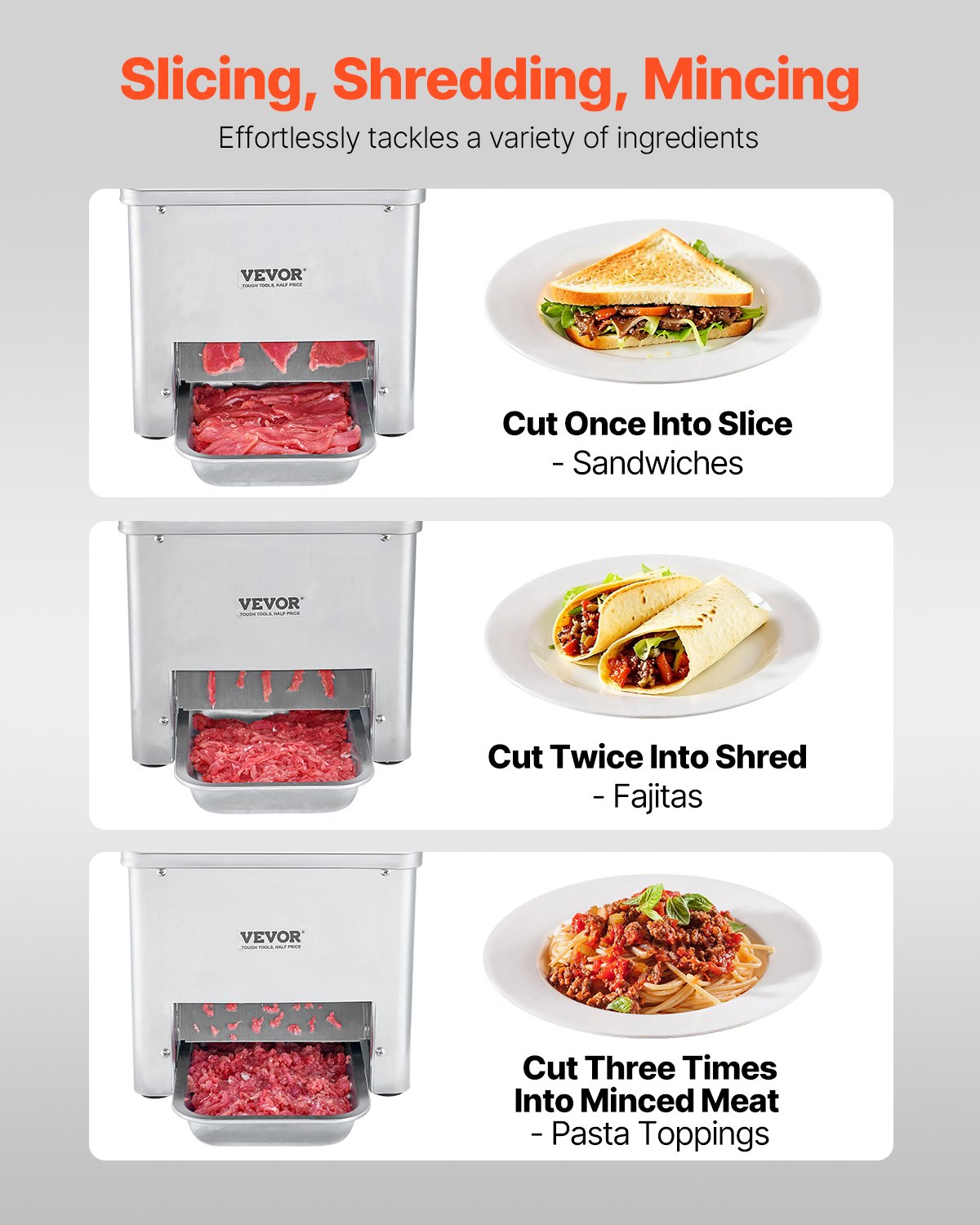Electric Meat Cutter Machine 550W Commercial Meat Slicer Cutting Machine - Image 2