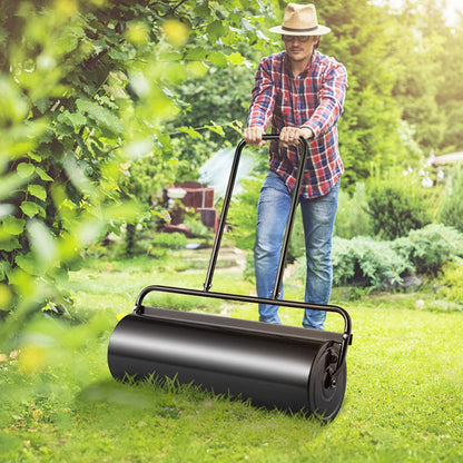 Lawn Roller, 17 Gallon 36 Inch Sand/Water Filled Yard Roller, Steel Sod Roller with Easy-turn Plug and U-Shaped Ergonomic Handle for Convenient Push and Pull, for Lawn, Garden, Farm, Park, Black - Image 8