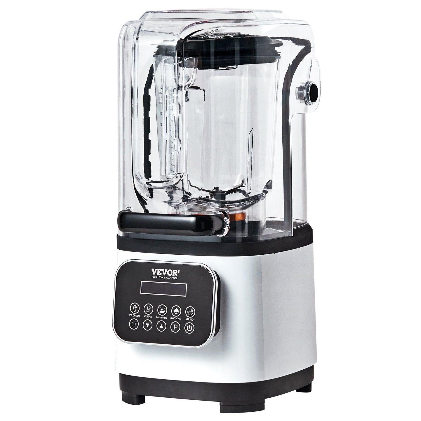 Professional Blender with Shield, Commercial Countertop Blenders, 2L Jar Blender Combo, Stainless Steel 9 Speed & 5 Functions Blender, for Shakes, Smoothies, Peree, and Crush Ice, White - Image 9