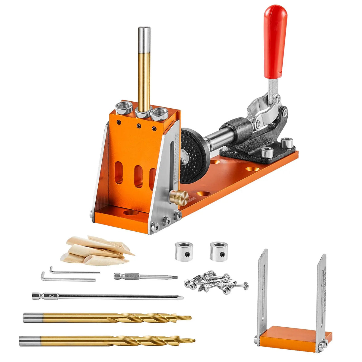 30 Pcs Pocket Hole Jig Kit, Adjustable & Easy to Use Pocket Hole Jig System with Step Drills, Wrenches, Drill Stop Rings, and Square Drive Bits, Dual Scale Marks for DIY Carpentry Projects - Image 9