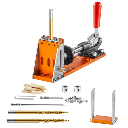 30 Pcs Pocket Hole Jig Kit, Adjustable & Easy to Use Pocket Hole Jig System with Step Drills, Wrenches, Drill Stop Rings, and Square Drive Bits, Dual Scale Marks for DIY Carpentry Projects - Image 9