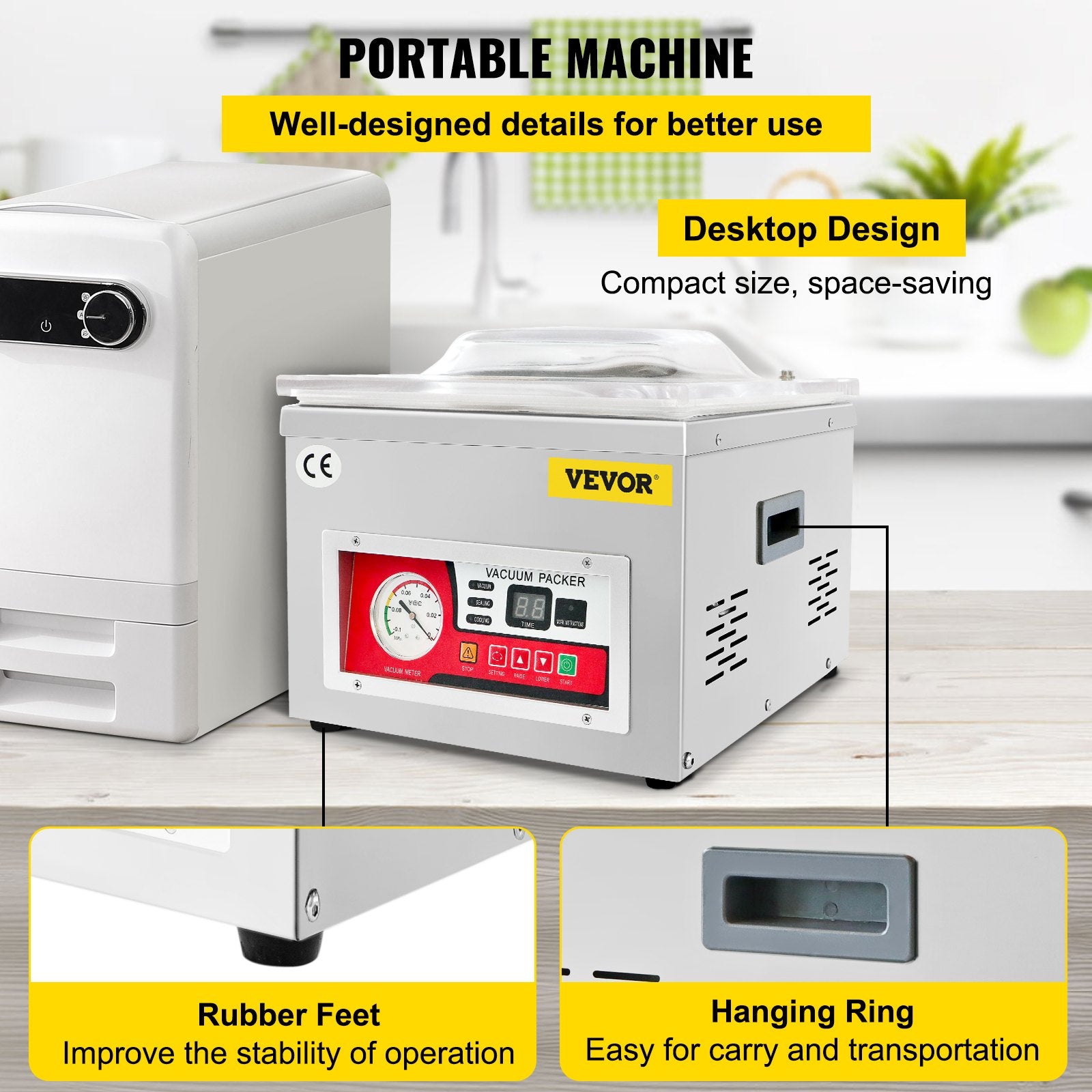 Chamber Vacuum Sealer Vacuum Packaging Machine 6.5 cbm/h Pump Rate 220V - Image 6