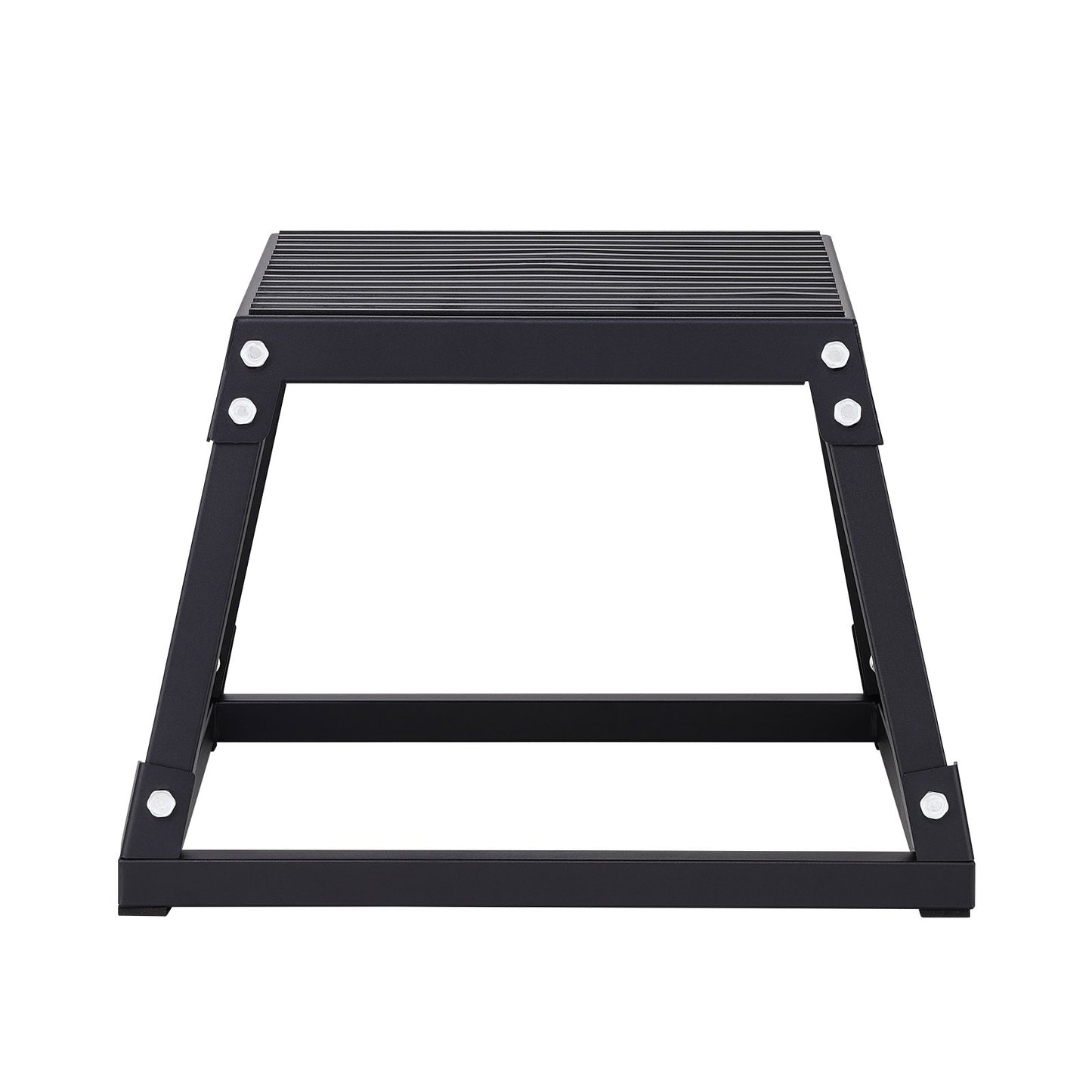 Plyometric Jump Box, 12 Inch Plyo Box, Steel Plyometric Platform and Jumping Agility Box, Anti-Slip Fitness Exercise Step Up Box for Home Gym Training, Conditioning Strength Training, Black - Image 9