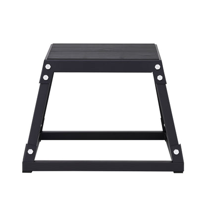 Plyometric Jump Box, 12 Inch Plyo Box, Steel Plyometric Platform and Jumping Agility Box, Anti-Slip Fitness Exercise Step Up Box for Home Gym Training, Conditioning Strength Training, Black - Image 9