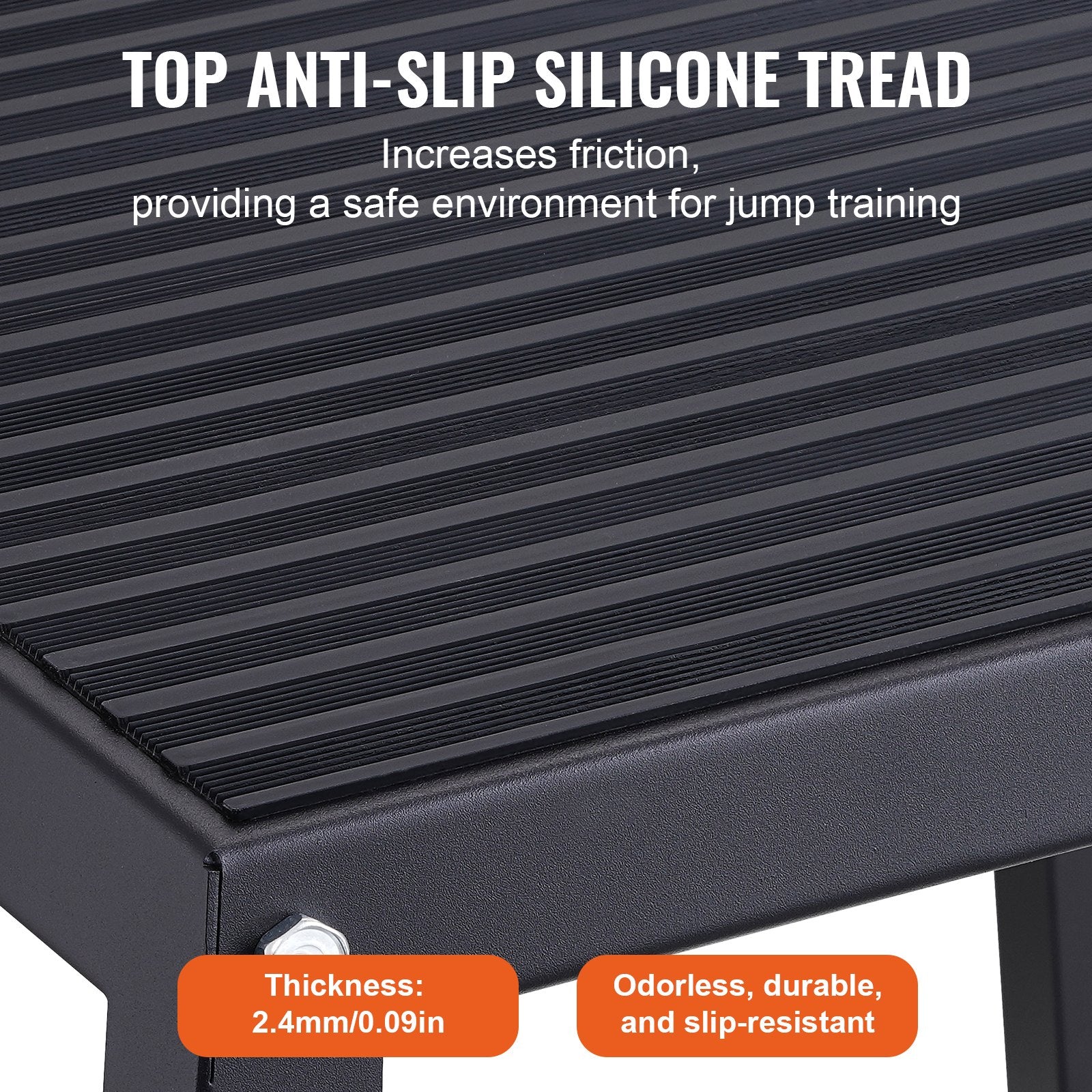 Plyometric Jump Box, 18 Inch Plyo Box, Steel Plyometric Platform and Jumping Agility Box, Anti-Slip Fitness Exercise Step Up Box for Home Gym Training, Conditioning Strength Training, Black - Image 3