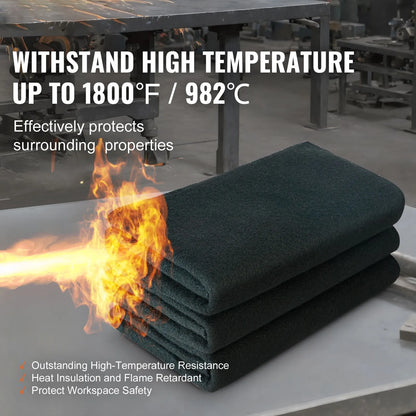 Carbon Felt Welding Blanket 4 Pack, 37" x 36" Flame Retardant Welding Blanket, Up To 1800°F Heat Resistant Blanket Set, Cuttable Carbon Fiber Fire Retardant Insulation Welding Mat Pad - Image 2