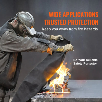 Carbon Felt Welding Blanket 4 Pack, 37" x 36" Flame Retardant Welding Blanket, Up To 1800°F Heat Resistant Blanket Set, Cuttable Carbon Fiber Fire Retardant Insulation Welding Mat Pad - Image 6