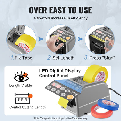 Automatic Tape Dispenser, Self-Adhesive Electric Tape Cutter, 25 W Packaging Machine, Tape Cutter, 6-60 mm Tape Width, Electric Tape Cutter Packaging Machine - Image 4