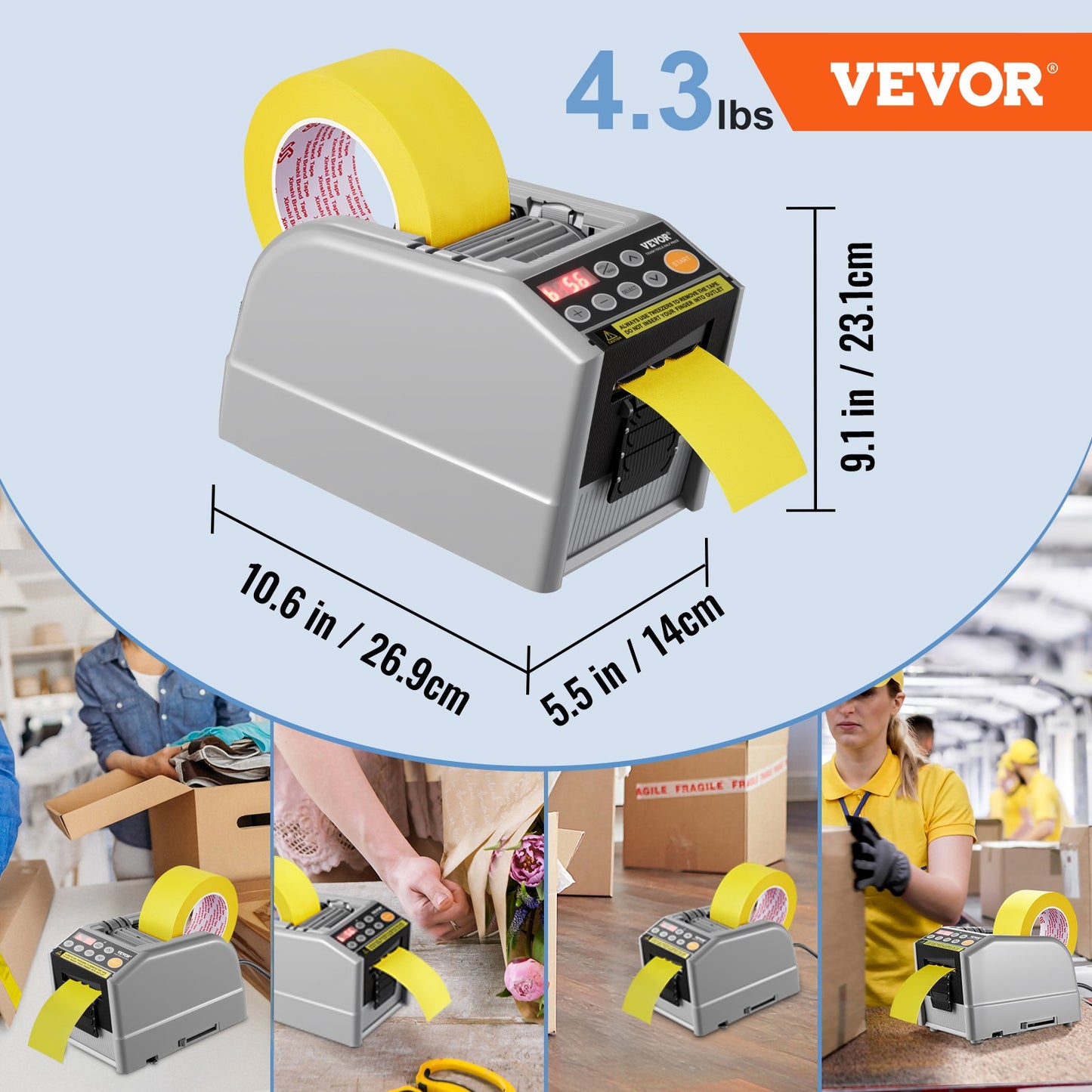 Automatic Tape Dispenser, Self-Adhesive Electric Tape Cutter, 25 W Packaging Machine, Tape Cutter, 6-60 mm Tape Width, Electric Tape Cutter Packaging Machine - Image 7
