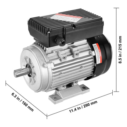 0.75KW Electric Motor 1400 rpm, AC 220~240V 5.45A, 80, B3 Frame, Air Compressor Motor Single Phase, 19mm Keyed Shaft, CW/CCW Rotation for Agricultural Machinery and General Equipment - Image 8