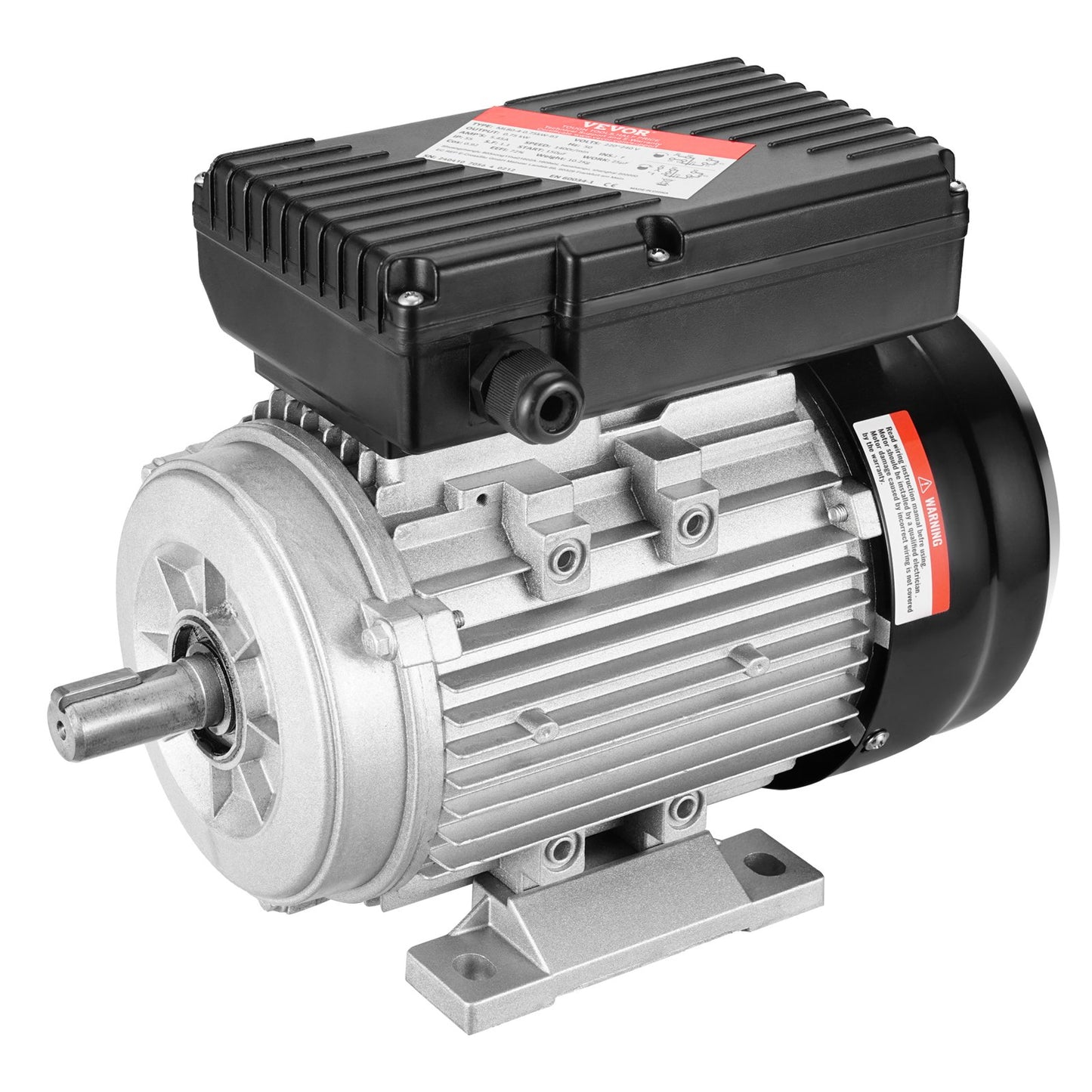 0.75KW Electric Motor 1400 rpm, AC 220~240V 5.45A, 80, B3 Frame, Air Compressor Motor Single Phase, 19mm Keyed Shaft, CW/CCW Rotation for Agricultural Machinery and General Equipment - Image 9