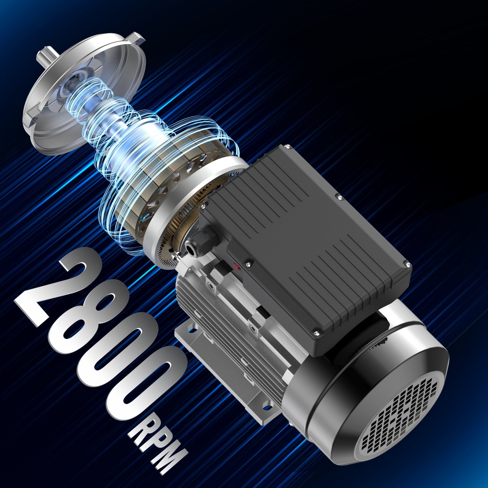2.2KW Electric Motor 2800 rpm, AC 220~240V 13.8A, 90L, B3 Frame, Air Compressor Motor Single Phase, 24mm Keyed Shaft, CW/CCW Rotation for Agricultural Machinery and General Equipment - Image 8