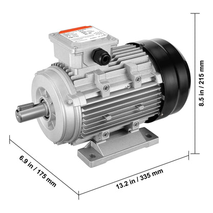 2.2KW Electric Motor 2890 rpm, AC 400V 4.7A, 90L, B3 Frame, Air Compressor Motor 3-Phase, 24mm Keyed Shaft, CW/CCW Rotation for Agricultural Machinery and General Equipment - Image 8