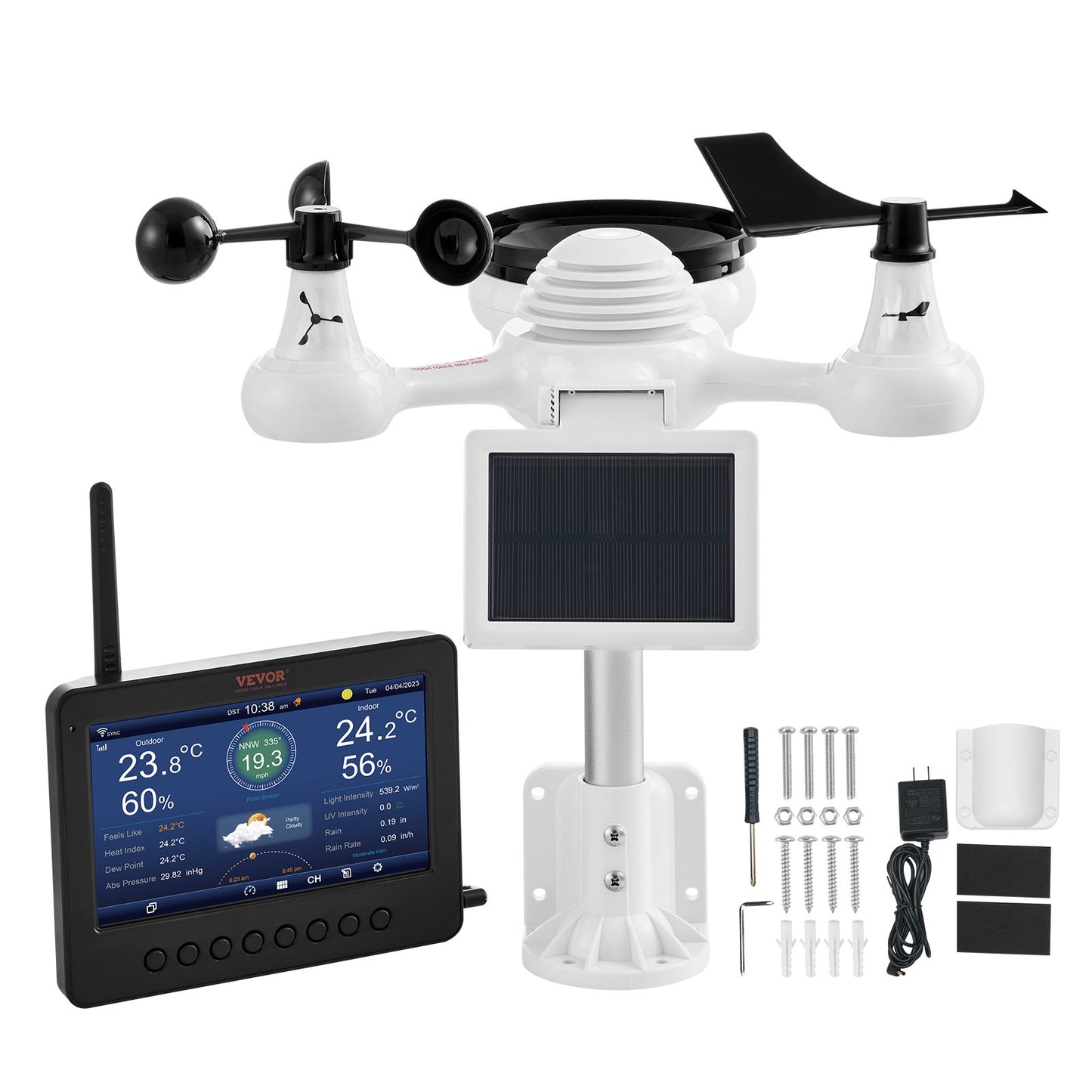 7-in-1 Wi-Fi Weather Station 177.8 mm TFT Display Wireless Outdoor Sensor - Image 9