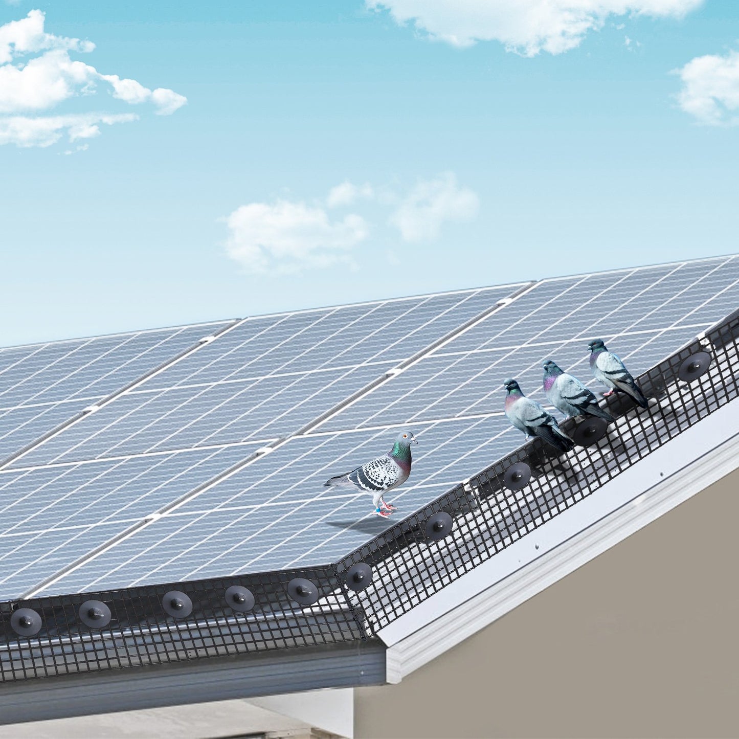 6 in x 100ft Solar Panel Bird Guard Critter Guard Roll Kit 60pcs Fasteners - Image 8