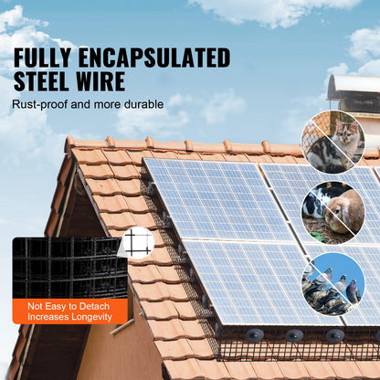 8in x 100ft Solar Panel Bird Guard Critter Guard Roll Kit 50pcs Tire Wires - Image 4