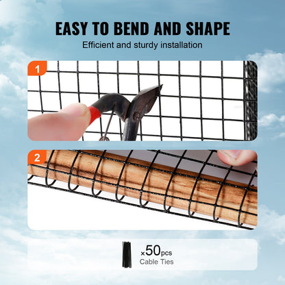 8in x 100ft Solar Panel Bird Guard Critter Guard Roll Kit 50pcs Tire Wires - Image 5