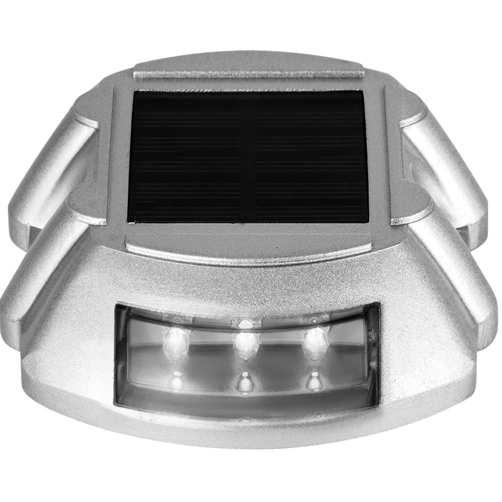 Driveway Lights 12-Pack Solar Driveway Lights Bright White with Screws Solar Deck Lights Outdoor Waterproof Wireless Dock Lights 6 LEDs for Path Warning Garden Walkway Sidewalk Steps - Image 9