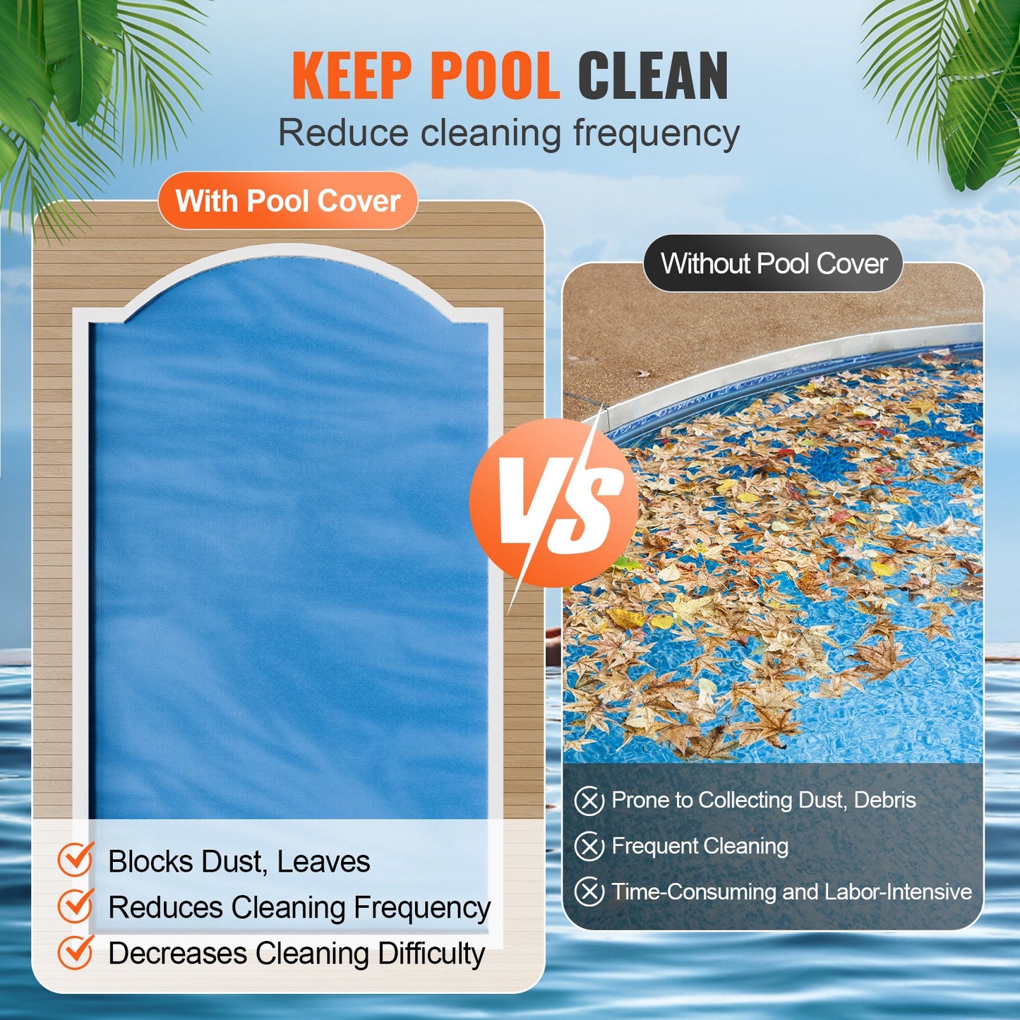 Solar Pool Cover, 24 x 12 ft Rectangle Solar Blanket for Pools, Inground Above Ground Swimming Pool Solar Cover, 12 mil Solar Covers Blue - Image 5