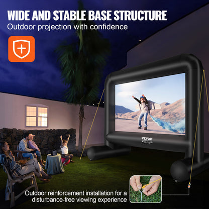 Inflatable Movie Screen, 16 FT Inflatable Projector Screen for Outside with Blower and Carrying Bag, Front/Rear Projection, Oxford Fabric Blow Up Screen for Outdoor Parties Backyard Movie Night - Image 5