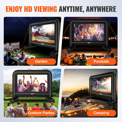 Inflatable Movie Screen, 16 FT Inflatable Projector Screen for Outside with Blower and Carrying Bag, Front/Rear Projection, Oxford Fabric Blow Up Screen for Outdoor Parties Backyard Movie Night - Image 6