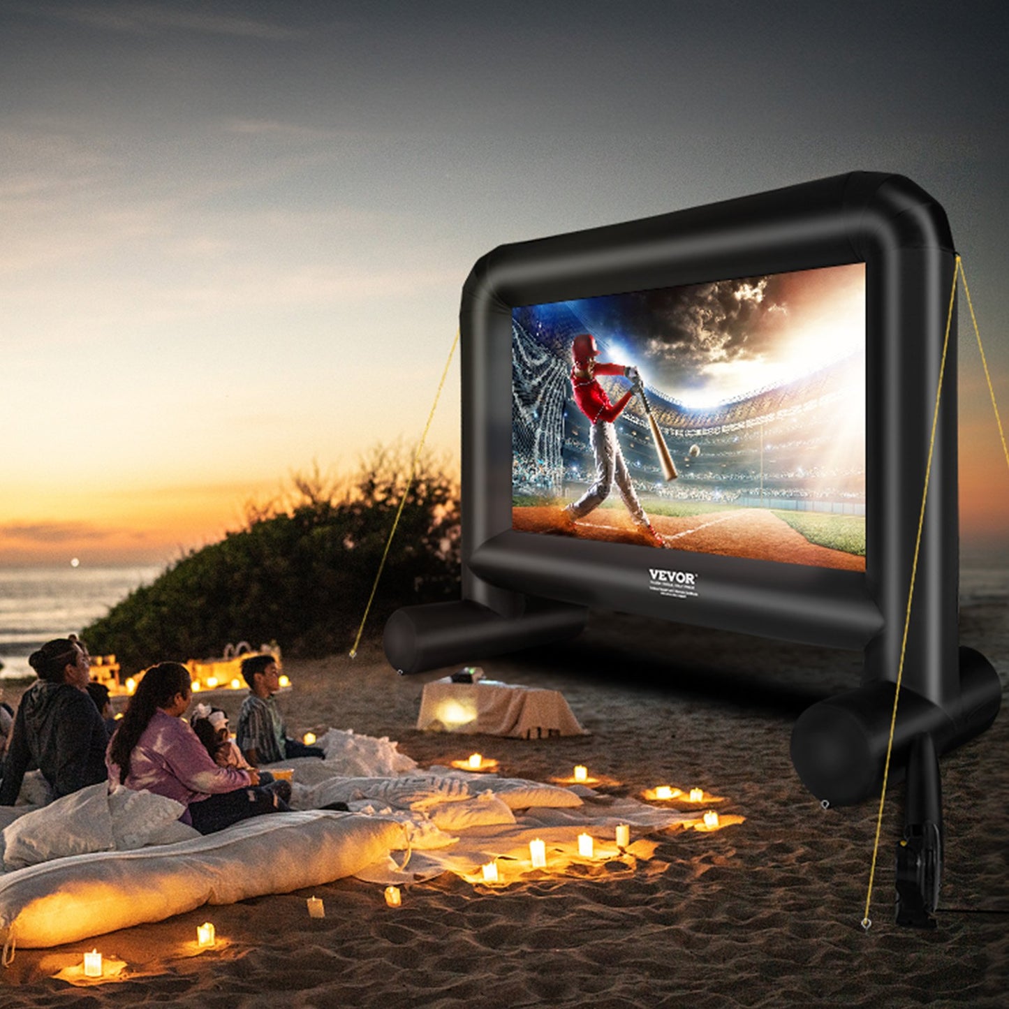 Inflatable Movie Screen, 16 FT Inflatable Projector Screen for Outside with Blower and Carrying Bag, Front/Rear Projection, Oxford Fabric Blow Up Screen for Outdoor Parties Backyard Movie Night - Image 8