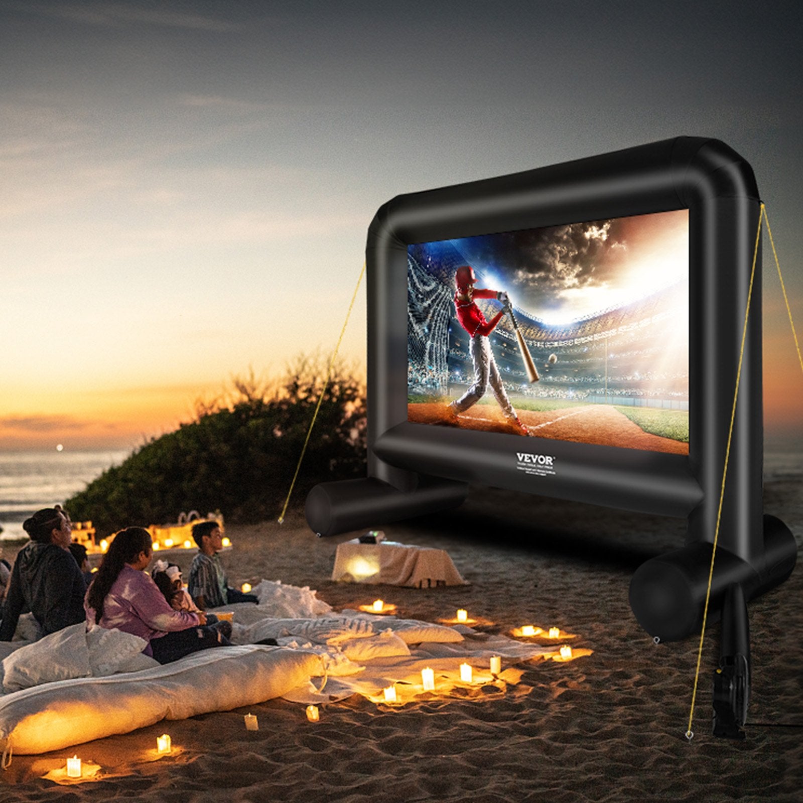 Inflatable Movie Screen, 16 FT Inflatable Projector Screen for Outside with Blower and Carrying Bag, Front/Rear Projection, Oxford Fabric Blow Up Screen for Outdoor Parties Backyard Movie Night - Image 8