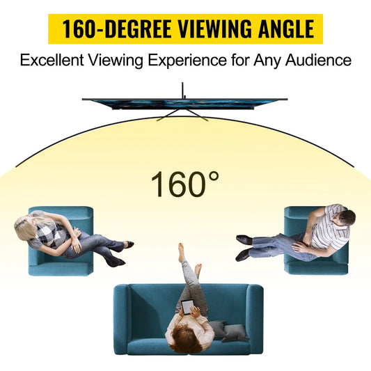 Tripod Projector Screen with Stand 70 inch 16:9 4K HD Projection Screen Stand Wrinkle-Free Height Adjustable Portable Screen for Projector Indoor & Outdoor for Movie, Home Cinema, Gaming, Office - Image 3
