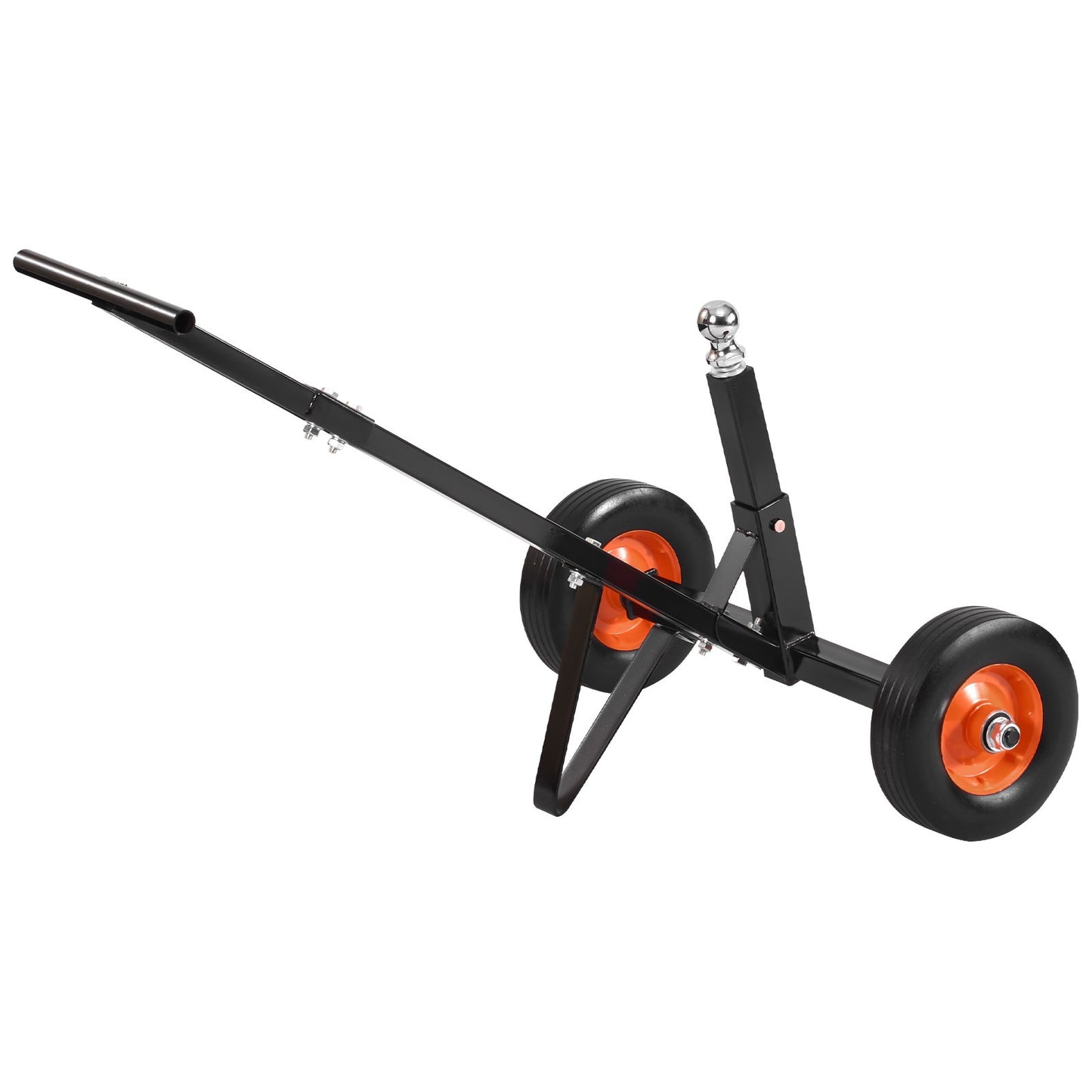 Trailer Dolly, 600lbs Tongue Weight Capacity, Carbon Steel Trailer Mover with 1-7/8 in Hitch Ball and 10 in Solid Tires, Portable Tow Dolly for Moving Car RV Boat Trailer - Image 9