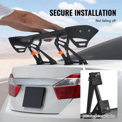 Universal Rear Spoiler GT Style Adjustable Trunk Wing Car Racing 43.3'' - Image 6