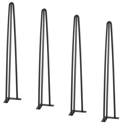 Hairpin Table Legs 0.7M, Set of 4 Desk Legs 408.2KG Load Capacity, Hairpin Desk Legs 3 Rods for Desk Chairs Bench Dining End Table, Solid Carbon Steel Heavy Duty Furniture Legs Black - Image 9