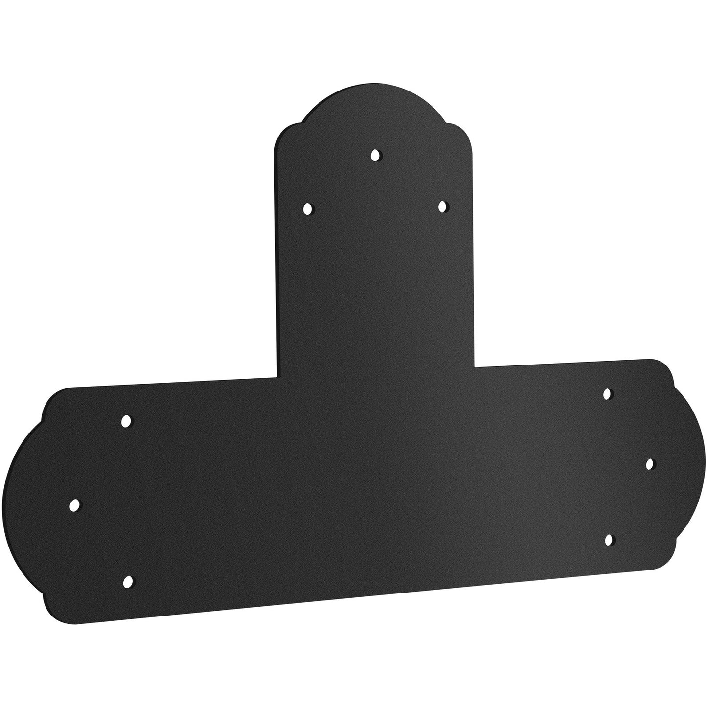 Black T Mending Plate T-shape 8 PCs 6" Flat Connector Post to Beam Bracket - Image 9