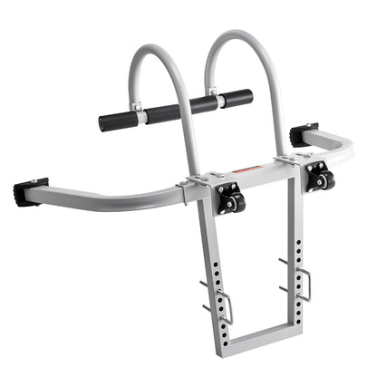 Ladder Stabilizer, 2 in 1 Extension Wall Ladder Standoff Hook, Roof Ridge Ladder Accessories Both Horizontally and Vertically, Heavy-duty Steel Rubber Grip T-Bar, Quick Access to Steep Roofs