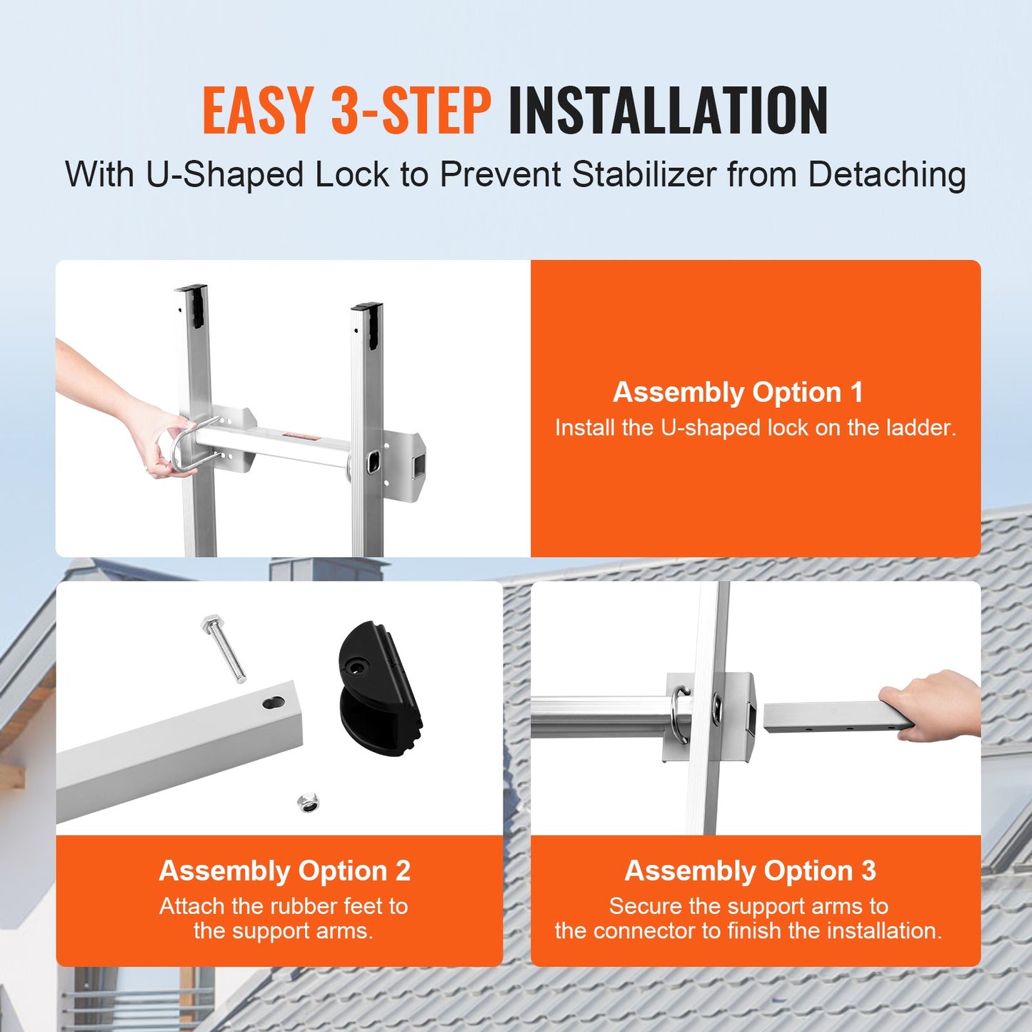 Ladder Stabilizer Extension Ladder Standoff Heavy Duty Wing Span - Image 5