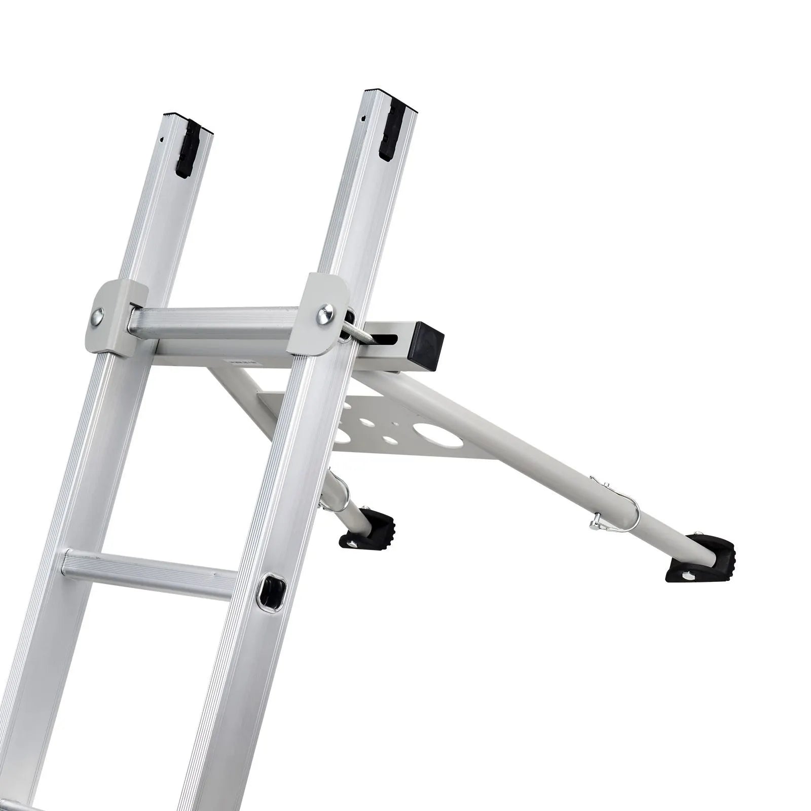 Ladder Stabilizer, Adjustable Feet Extension Ladder Standoff, Heavy Duty Wall Ladder Accessories for Roof Gutter, Easy to Use & Wide Adaptability & Anti-slip Rubber Feet, 330 lbs Weight Rating