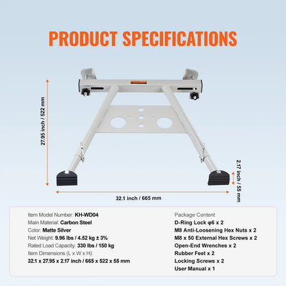 Ladder Stabilizer, Adjustable Feet Extension Ladder Standoff, Heavy Duty Wall Ladder Accessories for Roof Gutter, Easy to Use & Wide Adaptability & Anti-slip Rubber Feet, 330 lbs Weight Rating - Image 7
