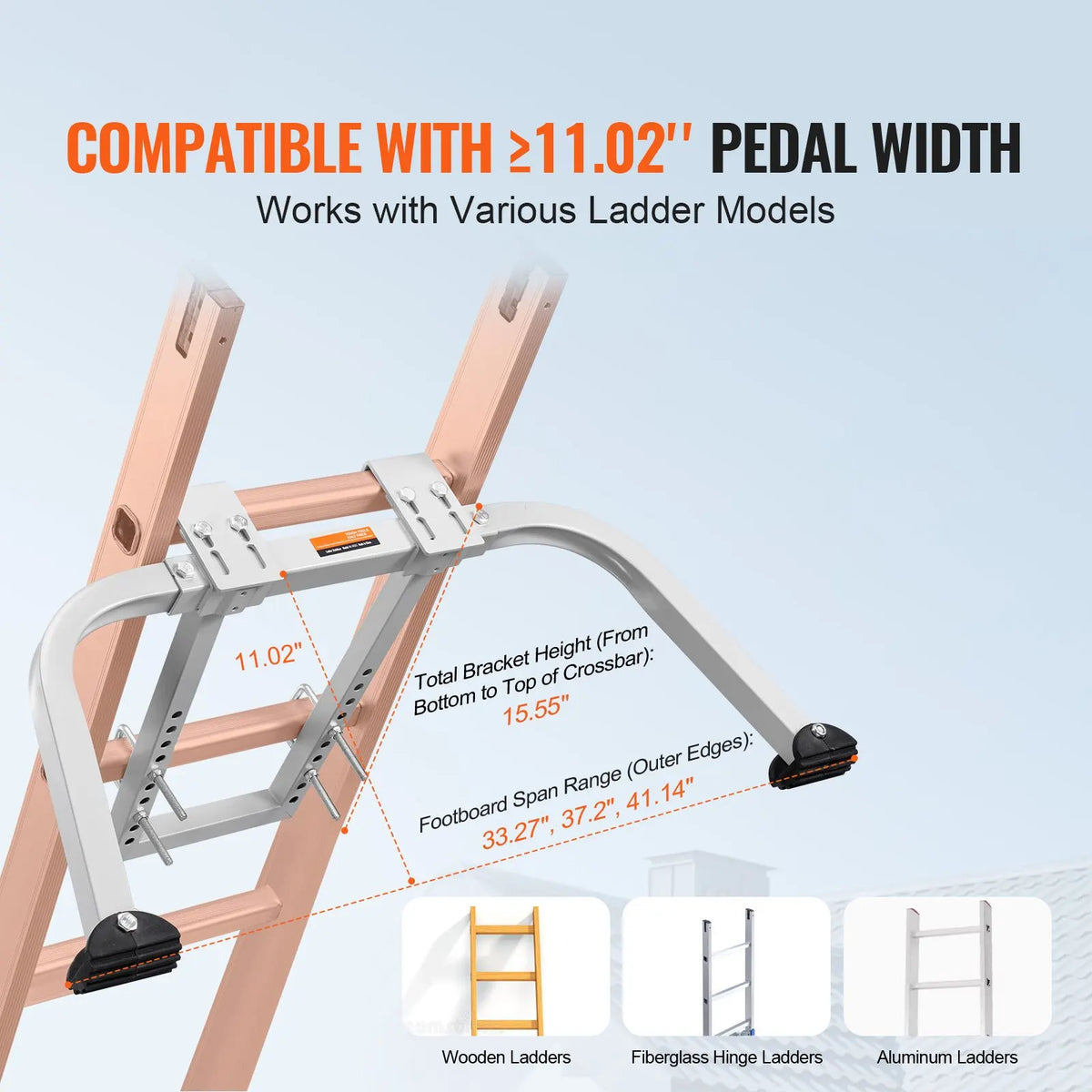 Ladder Stabilizer with Wing Span Heavy Duty Steel Roof Hook Stabilizer - Image 2
